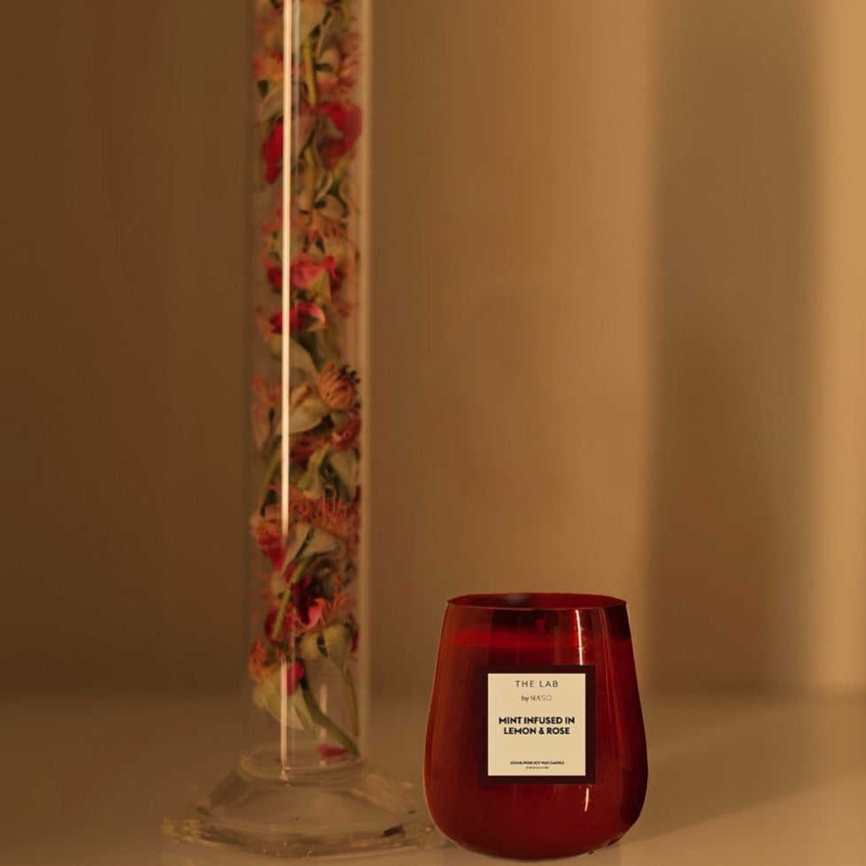Mint Infused In Lemon & Rose Candle