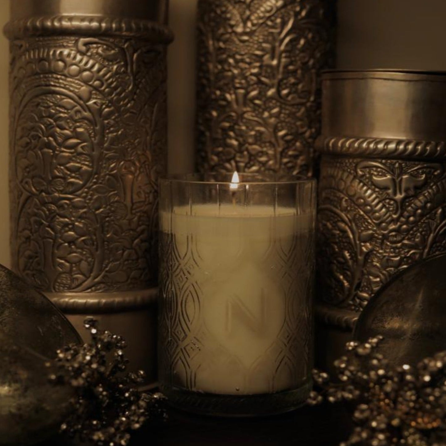 Handcrafted Cut Glass Candle